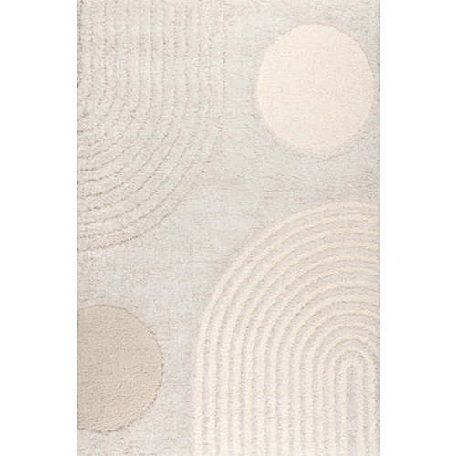 Maren Hazy Swirls Rug | Beige | 8’ round