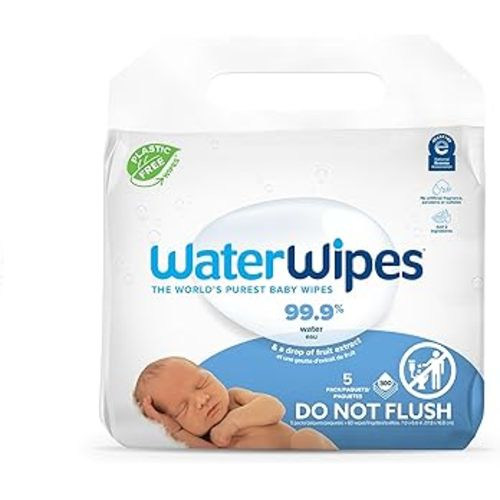 WaterWipes Original Baby Wipes, 300 Count (Pack of 5)