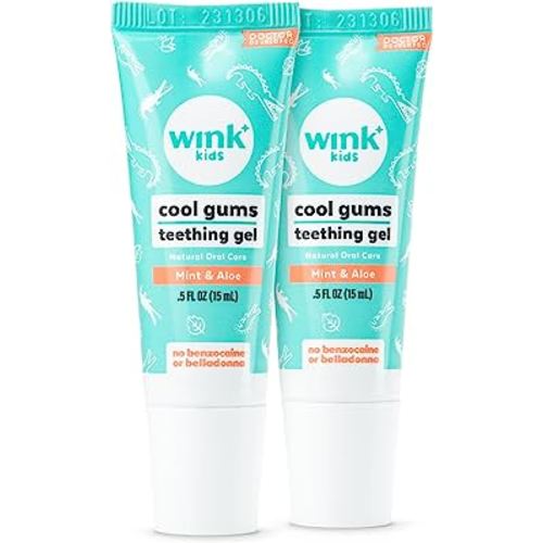 Wink Well Baby Teething Relief for Infants and Kids, Cooling, Soothing Natural Gel for Sore Gums and Other Teething Discomfort, May Be Used As A Toddler Training Toothpaste (Twin Pack, 15 ml Each)
