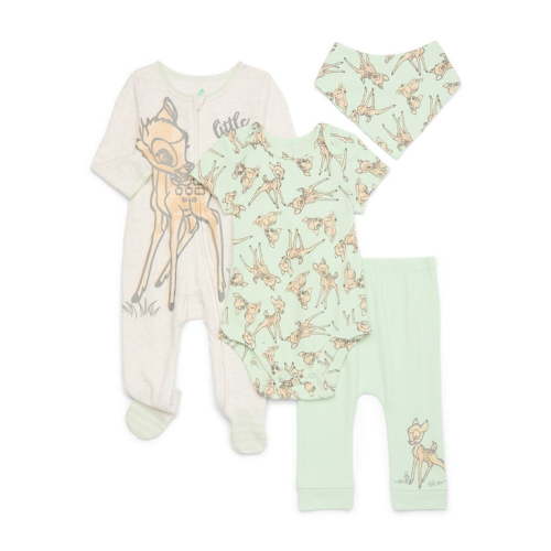 Disney Baby Wishes and Dreams Character Baby Layette Newborn Essentials Gift Set, 4-Piece, Sizes Newborn-6/9 Months