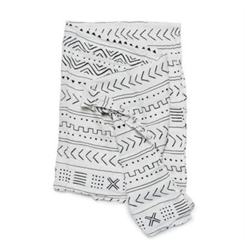 Loulou Lollipop Muslin Swaddle - Mudcloth White by Loulou Lollipop | Swaddle Blankets Gifts | www.chapters.indigo.ca