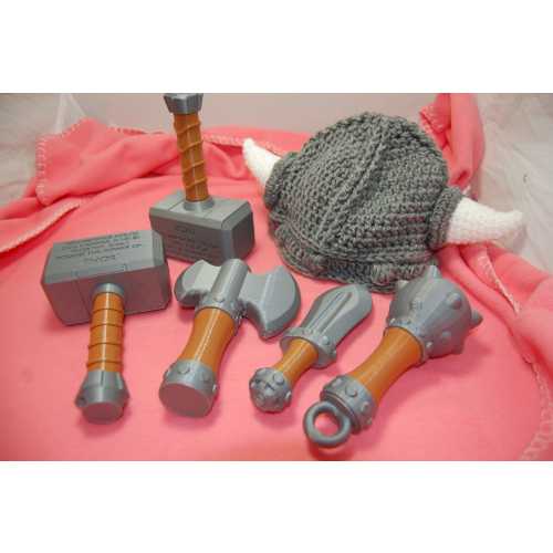 Baby's first rattle. Let your little knight or warrior princess defend themselves and their chariot from all their imaginary monsters.