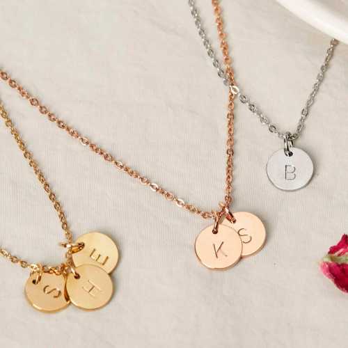 Personalized Initial Necklace Custom Gold Letter Pendant Minimalist Jewelry Gift for Her Dainty Everyday Layering Necklace Mother&#39;s Day Gift