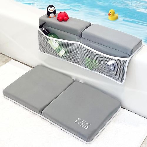 Bath Kneeler and Elbow Rest Pad Set, Comfortable Bath Kneeler, Thick Bath Kneeling Pad for Bathing Baby, Kneeling Pad for Bathing Baby, Baby Bath Kneeler, Kneeling Bath Mat, Bath Knee Pad, Bazaar Find