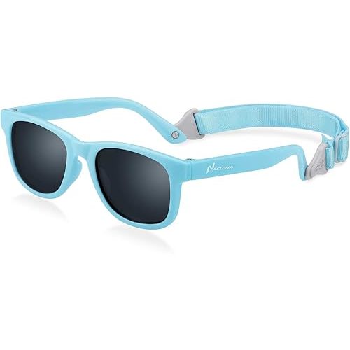 Baby Sunglasses - 100% UV Proof Sunglasses for Baby, Toddler, Kids - Ages 0-2 Years - Case and Pouch included
