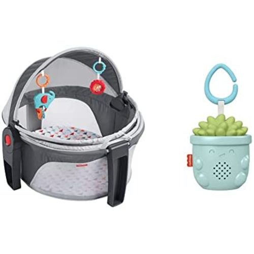 Fisher-Price Travel Essentials Bundle, On-The-Go Baby Dome and Portable Soothe & Go Succulent Sound Machine