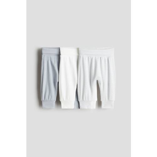 3-PACK FOLDOVER-WAIST TROUSERS