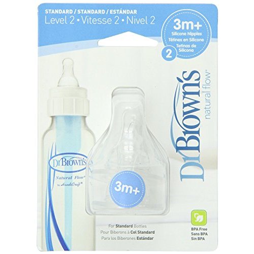 Dr. Brown's 8 Pack Natural Flow Level 2 Standard Nipple