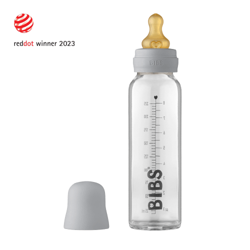 Baby Glass Bottle Complete Set 225ml - Cloud