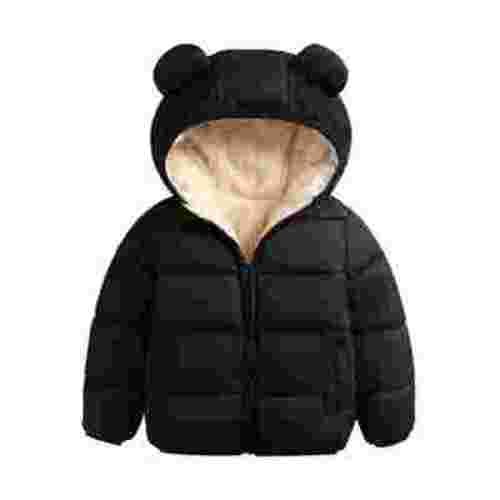 Canrulo Toddler Kids Baby Boy Girl Bear Hooded Coat Winter Thick Jacket Winter Outwear Black 3-6 Months