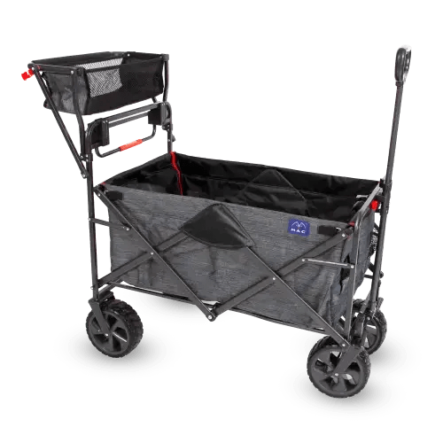Push & Pull Wagon by Mac Sports - Ultra durable outdoor wagon with large wheels & basket.