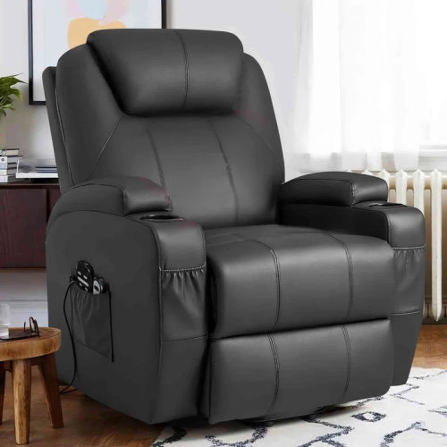 Ebern Designs Power Lift Recliner Chair for Elderly with Massage Ergonomic & Reviews | Wayfair