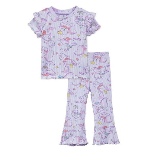 Character Baby Girls Rib Short Sleeve Top & Leggings Set, 2-Pice, Sizes 0/3 Months-24 Months