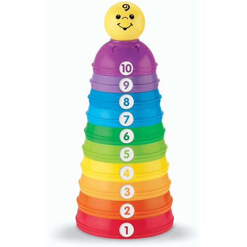Ozmatip Brilliant Basics Stack and Roll Cups, Toddler Nesting Stack Cups, Infant Stackable Block, Birthday Gifts For 12 18 24 Month, 1 2 3 Year Old Boys Girls  Multicolor