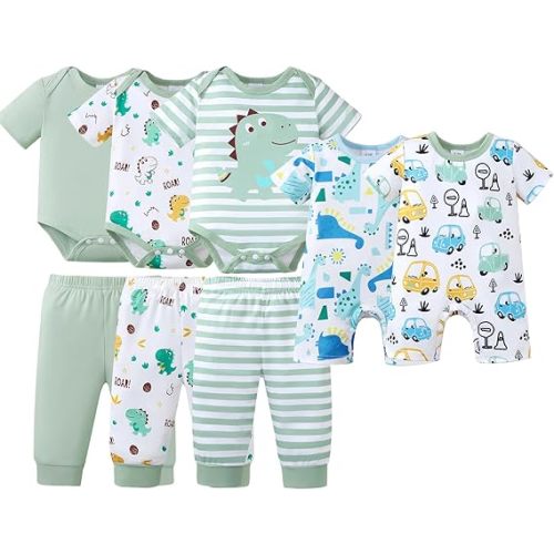 NZRVAWS Preemie Newborn Baby Boy Clothes Infant Clothing Romper Pant Outfits Set Layette Essentials 19 Pieces 0 3 6 12 Months