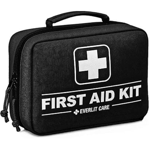 380 Pcs First Aid Kit All-Purpose Medical Essential Kit for Cuts, Scrapes, Burns, Emergency Preparedness | for Home, Office, Car, Travel, Camping, Outdoor (Black)