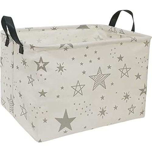 Rectangle Kids Shelf Basket Nursery Storage Basket Laundry Basket Laundry Hamper with Handles,Baby Toys Storage Box and Bins Toys Gift Basket for Boys and Girls