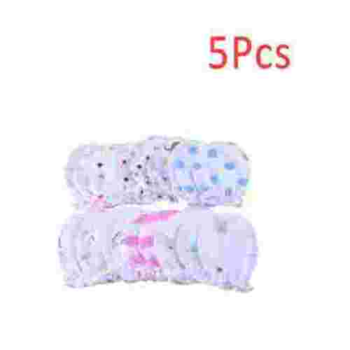 TELOLY 5 Pairs Baby Mittens Newborn,Combed Cotton Newborn Mittens,Cute Elastic Baby Mittens,Multicolor