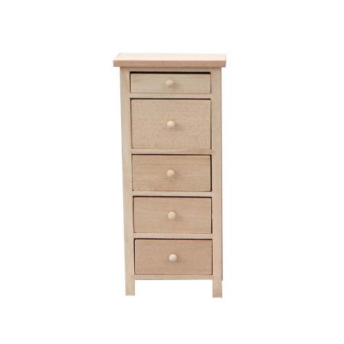 Eease Mini Chest Drawers Small Wooden Dresser, Beige