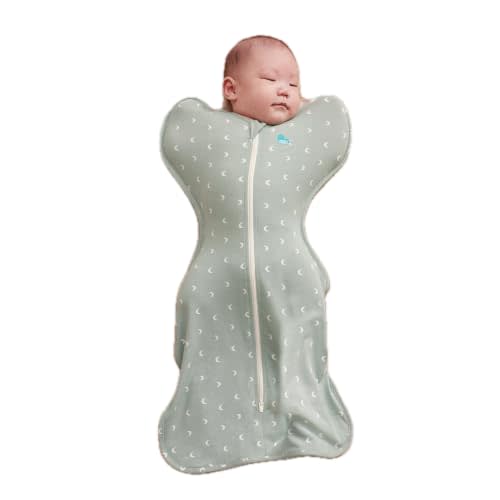 Love to Dream Swaddle Up, Baby Sleep Sack | 1.0 TOG, 8-13 lbs, Olive Moon | Arms Up Swaddle Helps Baby Self-Soothe and Sleep Longer, Secure Fit Helps Calm Startle Reflex, Newborn Essentials 68–75F