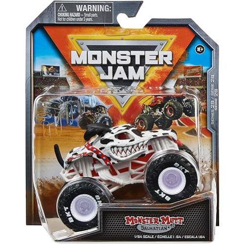 Monster Jam, Official Monster Mutt Dalmatian Monster Truck, Die-Cast Vehicle, 1:64 Scale, Kids Toys for Boys Ages 3 and up