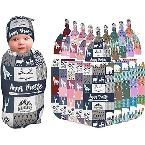 Personalized Baby Swaddle me 0-3 Month for Newborn Soft Baby Layette Set Swaddle Blankets Baby for Boy|Girl Baby Wrap Swaddle Personalized Items