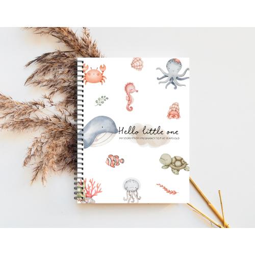 Baby book, New Baby Gift, Pregnancy Journal, New Mom gift, Nautical nursery, Baby Boy Nursery, Baby Shower Gift, Baby Boy Gift, C82A