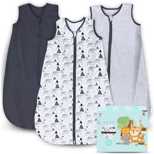 Cute Castle Baby Sleep Sack - 100% Cotton 2-Way Zipper TOG 0.5 Infant Lightweight Wearable Blanket, Baby Newborn Essentials