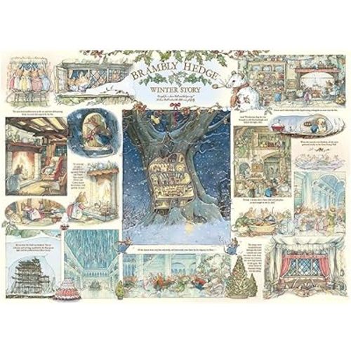 Cobble Hill 1000 Piece Puzzle - Brambly Hedge Winter Story - Sample Poster Included