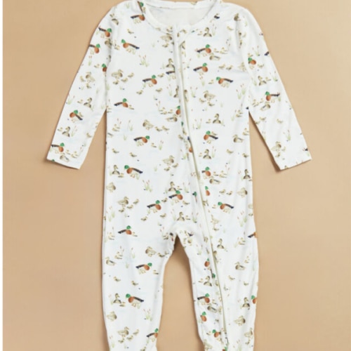 Duckling Family Footie in Beige | Tullabee
