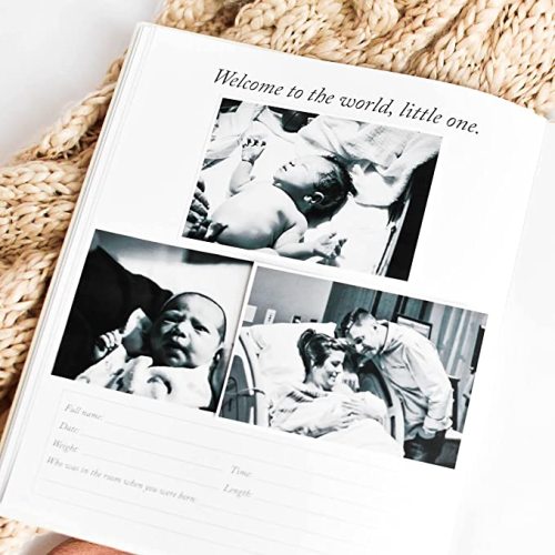 Baby First Year Book (Cream, 112 Pages) - Memory & Milestone Baby Photo Album from Pregnancy to Baby's 1st Year - Baby Memory Gifts for New Moms - Please Select