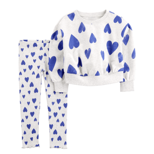 Baby 2-Piece Heart Sweatshirt & Pant Set