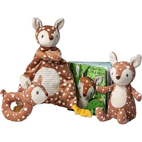 Mary Meyer Baby Gift Set Boxed Soft Toys, 4-Piece, Leika Little Fawn
