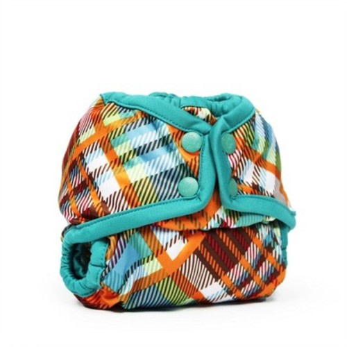 Kanga Care Rumparooz Double Leg Gusset Reusable Cloth Diaper Cover Newborn Snap | Quinn Orange 4-15 lbs