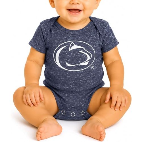 Little King NCAA Knobby Short Sleeve Romper Bodysuit-Big Logo -Sizes 0-3M 6M 12M 18M