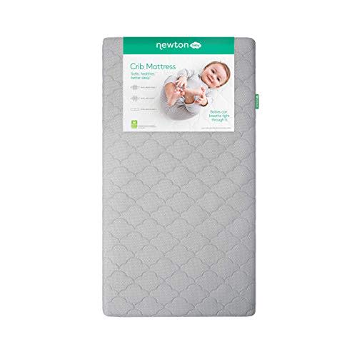 Newton Baby Crib Mattress and Toddler Bed - Waterproof - Ultra-Breathable Proven to Reduce Suffocation Risk, 100% Washable, Better Than Organic, 2-Stage Removable Cover, Deluxe 5.5" Thick Grey