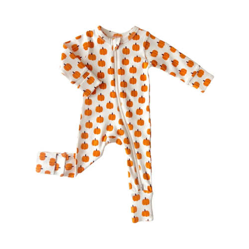 Pumpkin / Organic 2-Way Zip Romper