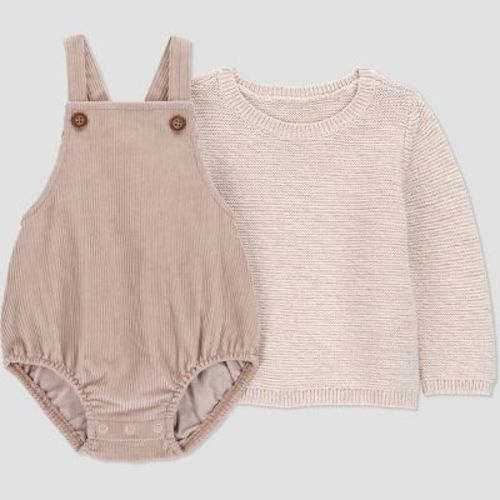 Carter's Just One You® Baby 2pc Sweater Romper Set - Brown