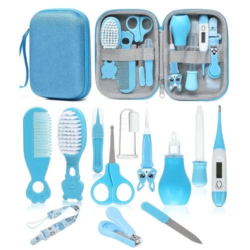 Baby Healthcare and Grooming Kit, Safety Newborn Nursery Baby Care Kit, with Hair Brush Comb, Nail Clipper, Thermometer, Pacifier Clip, Baby Registry Search, Baby Girl Boy Newborn Essentials