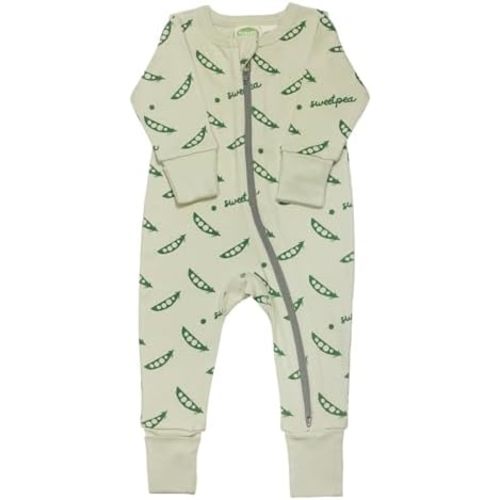 PARADE Organic Signature Print '2-Way' Zip Romper - Long Sleeve