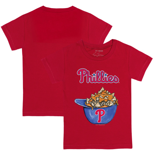 Infant Philadelphia Phillies Tiny Turnip Red Nacho Helmet T-Shirt