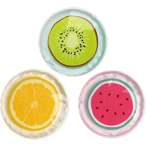 Hilph Kid Ice Packs for Boo Boos, Reusable Toddler Ice Packs Hot Cold Compress for Kids Injuries, Round Children Hot & Cold Gel Ice Pack for Bumps & Bruises, Wisdom Teeth (3 Packs)