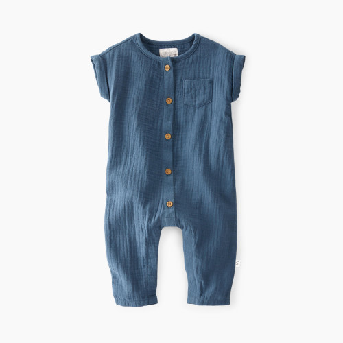 Little Planet Organic Cotton Gauze Jumpsuit - Blue