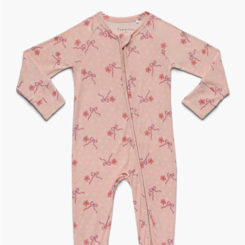 Ditsy Bow Zipper Romper – In my Jammers