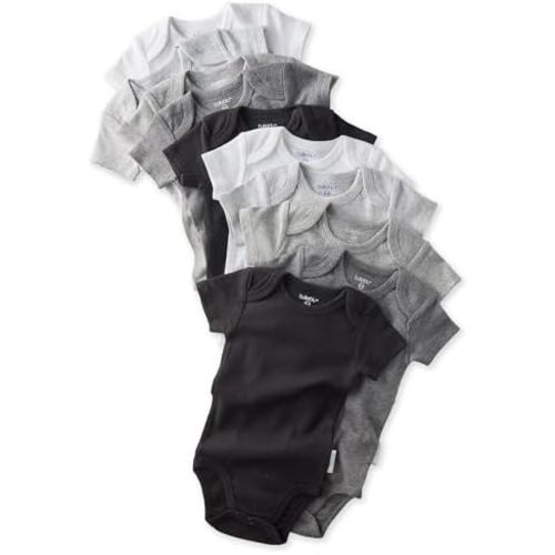 Baby Avery 10-pack Short Sleeve Bodysuits​ 100% Organic Cotton for Baby Boys​ & Girls