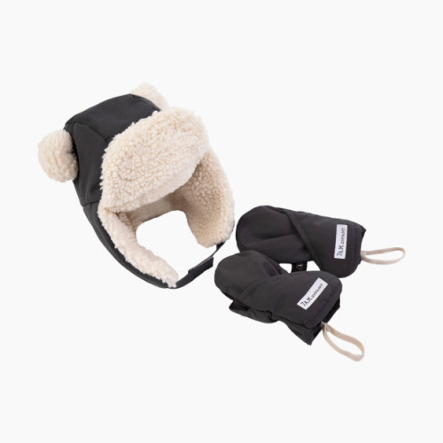 7AM Enfant Cub Set- Hat & Mittens - Smokey, 6-12 M