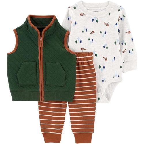 Carter's Baby Boys 3 Piece Little Jacket Set (Polar Bear) - 6 Months - Multi/Outdoors
