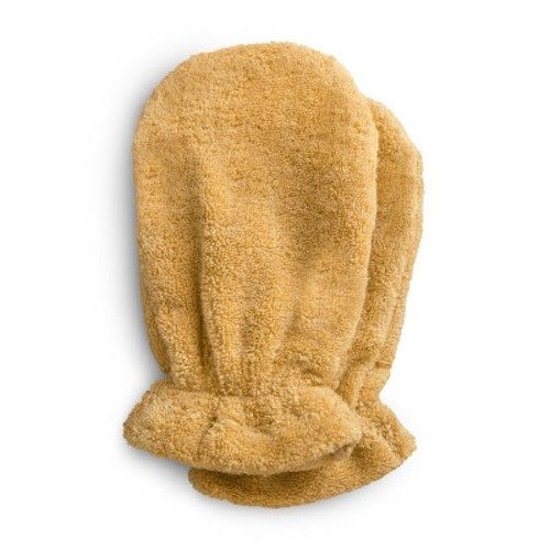 Organic Cotton Bath Mitt 2-Pack Fall Yellow One Size