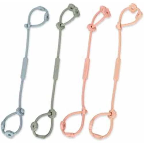 Toy Safety Straps, Socub Silicone Adjustable Baby Pacifier Teether Straps, 4pcs Toddler Toy Bottle Harness Straps for Strollers, High Chair, Cribs, Bags, BPA Free, Multi Colors