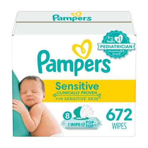 Pampers Sensitive Baby Wipes (Select Count)